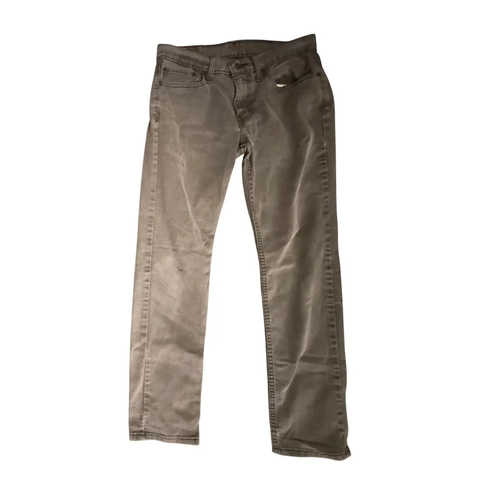 Levi's 511 Slim Fit Jeans Mens 31x32 Gray Red Tab Stretch Denim
